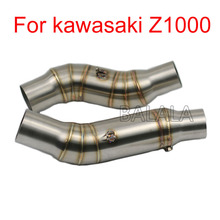 Adaptador de escape da motocicleta silenciador tubo ligação do meio ponta do tubo acessórios moto deslizamento em escape para kawasaki z1000 2024 - compre barato