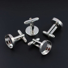 25 milímetros Imitação Rhodium Rodada Parede Copos Bisel Cabochão Bases Profundo Francês Abotoaduras Cuff Links Configurações Atacado Em Branco 2024 - compre barato