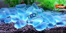 Красивый голубой океан стеклянный камень украшение для аквариума домашняя садовая ваза 2024 - купить недорого