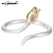 Cxwind Cute Rose Flower Buds Ring for Women Adjustable Wrap Open Rings Fashion Jewelry Rings Wholesale anillos 2024 - buy cheap