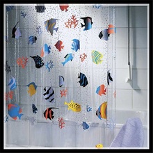 New Creative Cartoon Shower Curtain Fish PVC Bathroom Products Waterproof Transparent  Rideau De Douche 180*200cm+12 hooks 2024 - buy cheap