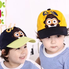 2019 Cute Baby Hats Baby Boys Girls Kids Cartoon Hat Mokey Wave Baseball Cap Sunhat casquette enfant Baby Hat 2024 - buy cheap