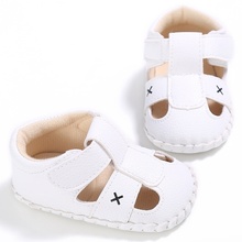 Newborn Kids Baby Boy First Walker PU Anti-slip Crib Shoes Soft Sole Summer Prewalker 0-18M Hot Sale 2024 - buy cheap