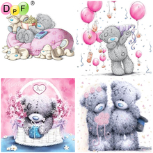 DPF 5D Round full  Diamond painting teddy bear DIY Diamond Embroidery Needlework Cross Stitch diamond Mosaic decor art crafts 2024 - buy cheap