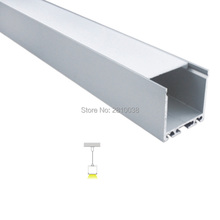 Juego de 10X1M de aluminio extruido tipo U, LED, perfil en U y extrusión de aluminio anodizado en forma de U para techo o luz colgante 2024 - compra barato