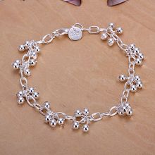 925 jewelry silver plated Bracelet, Glaze grape silver bracelet,fashion jewelry wholesale.925 pendant,FreeshippingH085 2024 - buy cheap