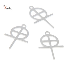 5pcs/lot Celti c Cross charm Gnostic Coptic Cross amulet medallion talisman Stainless steel Charm pendant 27x18mm 2024 - buy cheap