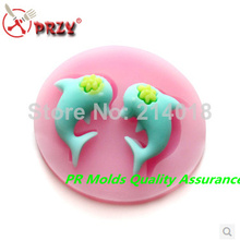 Mini Dolphins Modelling Fondant Molds Fondant Cake Decoration Mold No.si407 Wholesale Chocolate Silicon Moulds Silicone Rubber 2024 - buy cheap