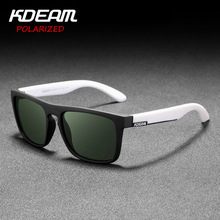 Kdeam óculos de sol espelhados com lentes polarizadas, para homens e mulheres, estilo quadrado, esportivo, uv, dobradiça de metal, uv400, kd155, novo, 2019 2024 - compre barato