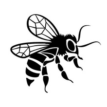 15*13 cm abelha vívida pintura legal inseto vinil decorativo carro adesivos estilo decalque preto/prata S1-2908 2024 - compre barato