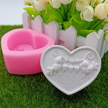 Heart Chick Design Handmade Soap Molds Silicone Soap Mold 3D DIY Mould 2024 - buy cheap