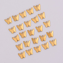 8*7,5 MM 10 piezas de cobre, pequeños insectos, protegen animales, mariposas voladoras, alas extendidas, dijes para la fabricación de joyas Diy 2024 - compra barato