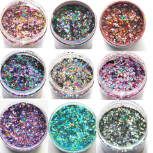 Polvo de purpurina holográfica para decoración de uñas, polvo de lentejuelas de 28 colores, brillo grueso, 50 g/bolsa 2024 - compra barato