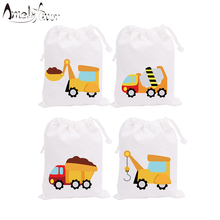 Construction Trucks Theme Party Bags Candy Bags Gift Bags Digger Series 3 Decorations Birthday Event Party Container Supplies 2024 - buy cheap