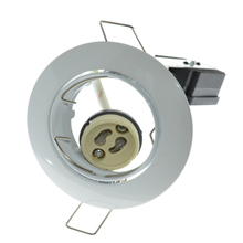 4pack ECOG 220V halogen spotlight fitting white nickle color GU10 socket light frame for led bulbs can be swiveled 2024 - buy cheap