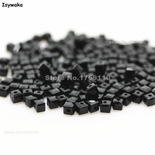 Isywaka 1980pcs Cube 2mm Black Color Square Austria Crystal Bead Glass Beads Loose Spacer Bead For DIY Jewelry Making 2024 - buy cheap