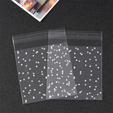 100pcs/lot Cookie Bags Gift Jewelry Bags Translucent Dots Plastic Cupcake Wrapper Self Adhesive Bags Birthday Party Wedding 2024 - buy cheap