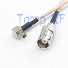 50 CM cable de puente coaxial de cola de cerdo RG316 cable de extensión 20in BNC hembra jack a TS9 macho adaptador ángulo recto RF conector 2024 - compra barato