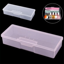 1PC Nail Dotting Drawing Pens Buffer Grinding Files Organizer Case Container Plastic Transparent Nail Manicure Tools Storage Box 2024 - buy cheap