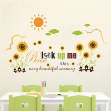 Sun Flowers Wall Stickers Home Decoration Adesivos De Parede Diy Scenery Decals Natural Mural Art 2024 - buy cheap