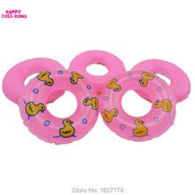 5 Pcs Pink Swimming Buoy Lifebelt Lifebuoy Ring for Barbie Doll Accessories Swimming Clothes laps Baby Bath Toy Free Shipping 2024 - buy cheap