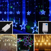 138 Leds Bulbs Romantic Stars Modelling LED Xmas Optical String Flashing Light Christmas Shinning String Leds 4 Different Types 2024 - buy cheap