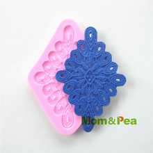 Mom&Pea 0513 Free Shipping Lace Shaped Silicone Mold Cake Decoration Fondant Cake 3D Mold Food Grade Silicone Mould 2024 - buy cheap