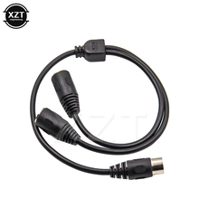 5-контактный MIDI DIN 1 штекер на 2х гнездо Y сплиттер адаптер аудио кабель для микрофона Новый 2024 - купить недорого