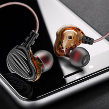 HIFI Stereo Bass Earphone 3.5mm Dual Driver In-ear Earphones Sports Headset Earbuds with Microphone for Xiaomi for Huawei 2024 - buy cheap