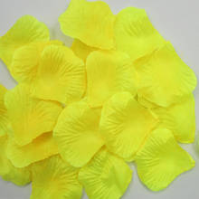 1000pcs (100pcs*10 packs) yellow decorative artificial Silk Rose Petals 2024 - buy cheap