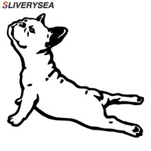 Sliverysea bulldog frança animal vinil etiqueta do carro do cão de estimação dos desenhos animados para carros acessórios decorativos moda decalque do carro estilo 2024 - compre barato