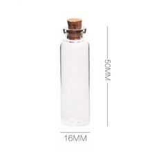 500pcs/lot 16*50mm 5ml Mini Small Glass Bottles With Corks Tiny Glass Transparent Clear Jars Wishing Bottles Container Jars Gift 2024 - buy cheap
