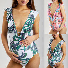 Купальник для беременных Tankinis, женский пляжный бикини с цветочным принтом, купальник, пляжная летняя одежда для беременных #517 2024 - купить недорого