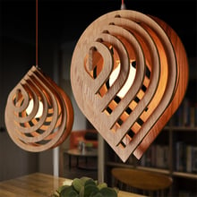 Luminária de led com pingente de madeira, luminária de iluminação rústica com design contemporâneo americano para cozinha, loja, restaurante e sala 2024 - compre barato