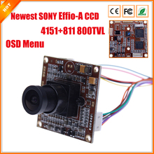 New Arrival 1/3" SONY CCD CCTV Camera 800TVL Effio-A 4151+811 Mini Surveillance Camera 3.6MM Megapixel Lens OSD Menu Button HD 2024 - buy cheap