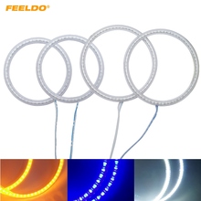 FEELDO-set de 4 anillos de Halo LED para coche, lámpara de cabeza DRL de Ojos de Ángel para BMW E92 2024 - compra barato