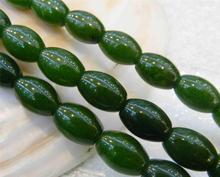 DD 8x12mm Natural Green Emerald  Rice-shaped Loose Beads 15" #@ 2024 - buy cheap