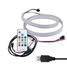 1-5M WS2812B Pixel LED Strip Waterproof 30/60/144LEDs DC5V RGB LED Light Dream Color Flexible Strips WS2812 IC With USB RF 14Key 2024 - buy cheap