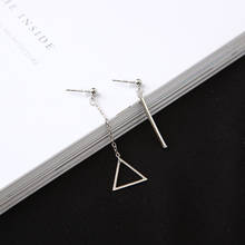 Punk 2020 New Fashion Earrings Simple Triangular Geometric Vertical Bar Tassel Asymmetrical Personality Lady Wholesale Earrings 2024 - buy cheap