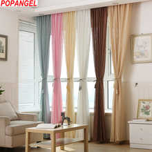 Popangel-cortinas modernas de alta qualidade para sala de estar, 6 cores, voile, macia, cozinha, frete grátis 2024 - compre barato