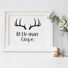 Little Man-Cueva de vinilos de pared para niños, decoración rústica de bosque, regalo para Baby Shower, Mural artístico extraíble L832 2024 - compra barato