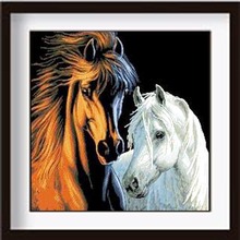 Diamond Embroidery Diy Diamond Painting Cross Stitch Kits Diamond Mosaic Two horse head Full Square Diamond Embroidery AD026 2024 - buy cheap