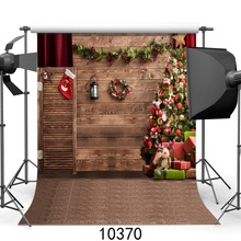 Wood Backdrop Christmas Tree Gift Boxes Photography Backgrounds for Photo Studio Baby Shower New Born Baby Christmas Backdrop 2024 - buy cheap