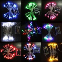 100pcs 2M 20 LED Battery Operated LED String  for Xmas Garland Party Wedding Show  Decoration Christmas mini shiny Fairy string 2024 - buy cheap