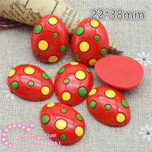 red Easter Day egg 10pcs/lot 22*38mm Flat back decoration free shipping R812 2024 - buy cheap