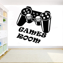 X-box, наклейки на стену с игровой ручкой, виниловые, съемные, сделай сам, украшение для детской комнаты, спальни, декор на стену, PS4 gameroom, наклейки G750 2024 - купить недорого