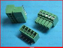50 pcs Pitch 3.81mm Angle 5way/pin Screw Terminal Block Connector Pluggable Type 2024 - buy cheap
