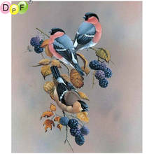 DPF DIY The bird fruit 5D diamond mosaic square home decor diamond embroidery diamond painting cross stitch needlework crafts 2024 - buy cheap