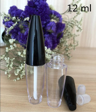 50 pçs 12 ml limpar plástico lábio gloss garrafa de óleo novo lábio brilhante pequeno pincel vazio embalagem recipiente cosmético frete grátis 2024 - compre barato