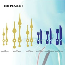 100PCS Colorful Fashion DIY wall clock hands metal minute hour pointer Multiple colors and shapes Repair kits wall Clock needles 2024 - buy cheap